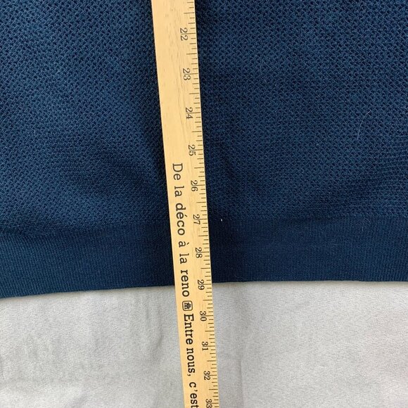 Ted Baker Mens Sweater XL / Size 5 Navy Blue 1/4 Zip Pullover Long Sleeve Knit - Picture 5 of 9